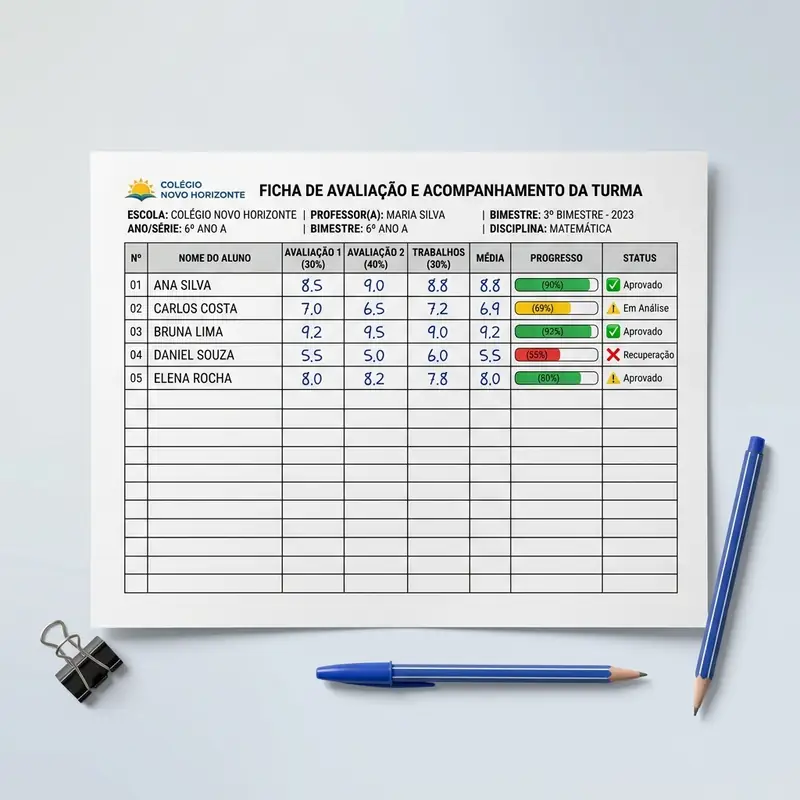 Ficha de Avaliação da Turma